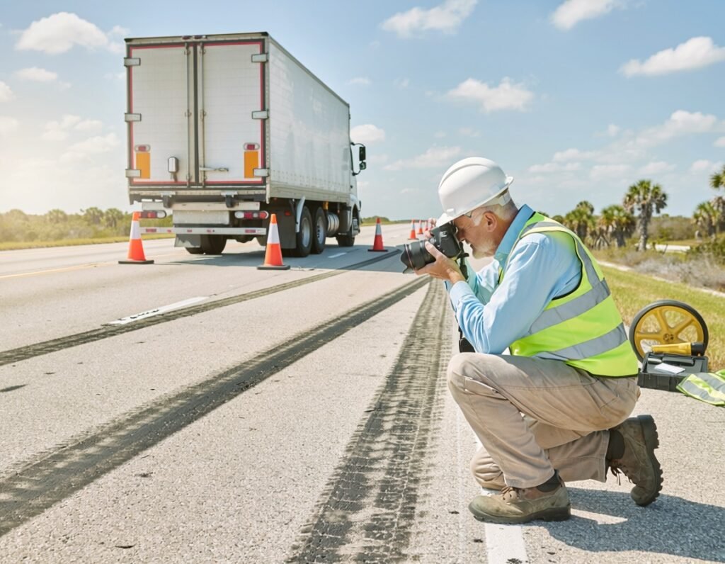 Florida commercial truck accident investigation — FMCSA driver logs and black box data review, truck accident attorney South Florida Lamar Legal