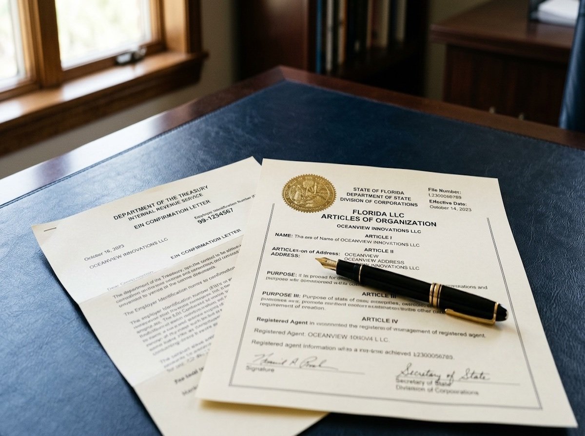 Florida LLC Articles of Organization with EIN confirmation — business formation attorney Lamar Legal