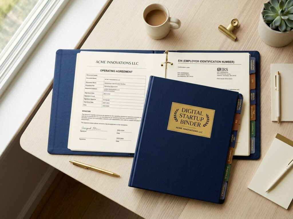 Solid Startup Digital Startup Binder with formation documents | Lamar Legal Florida business formation